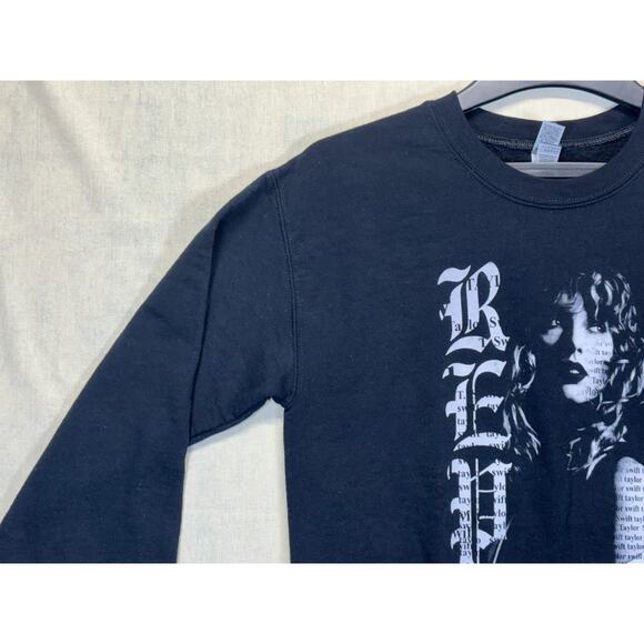 Taylor Swift REP Era Sweatshirt Small Black Gildan Heavy Blend Tour Style - Picture 12 of 16